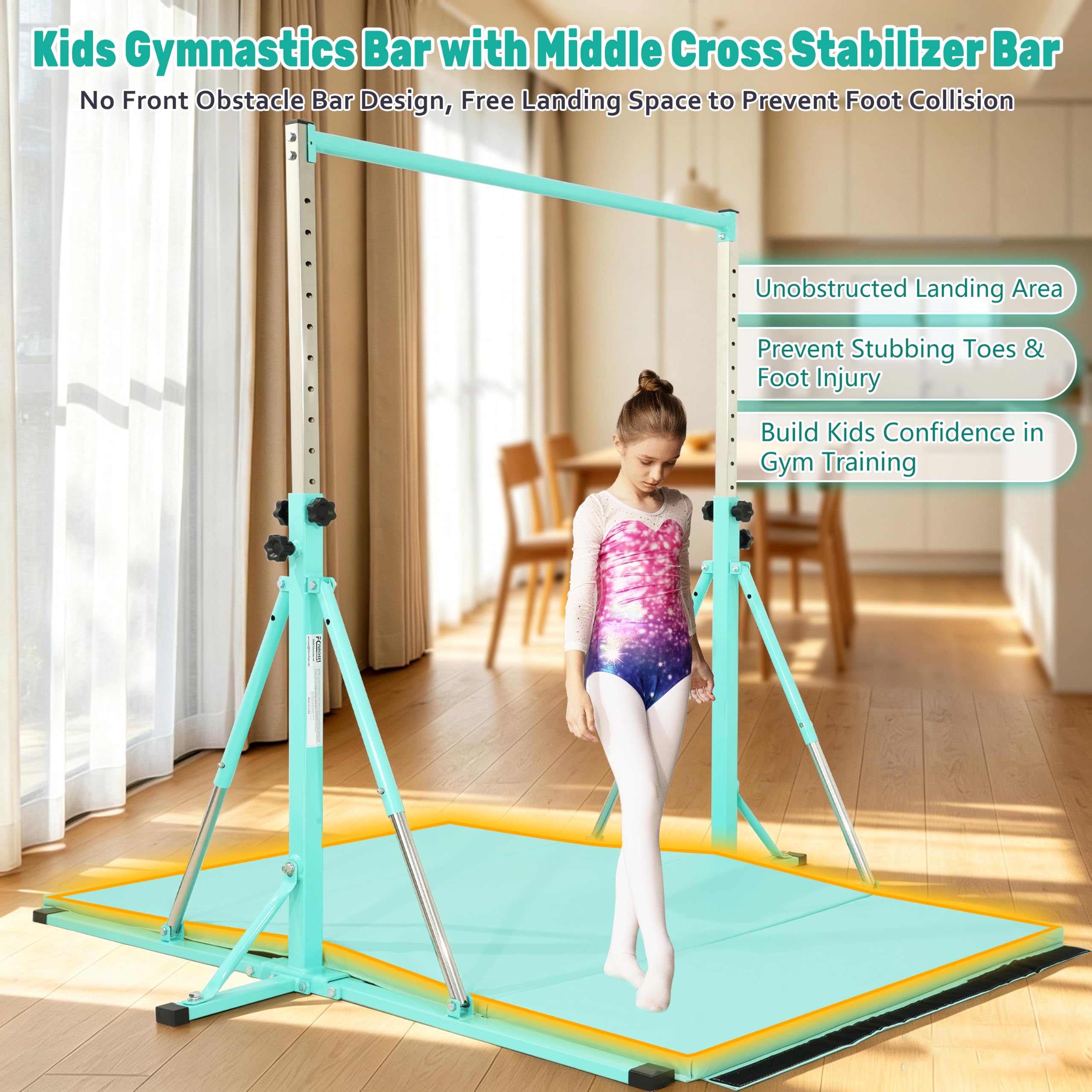 FC FUNCHEER with rings configuration demonstrating upper-body training fun