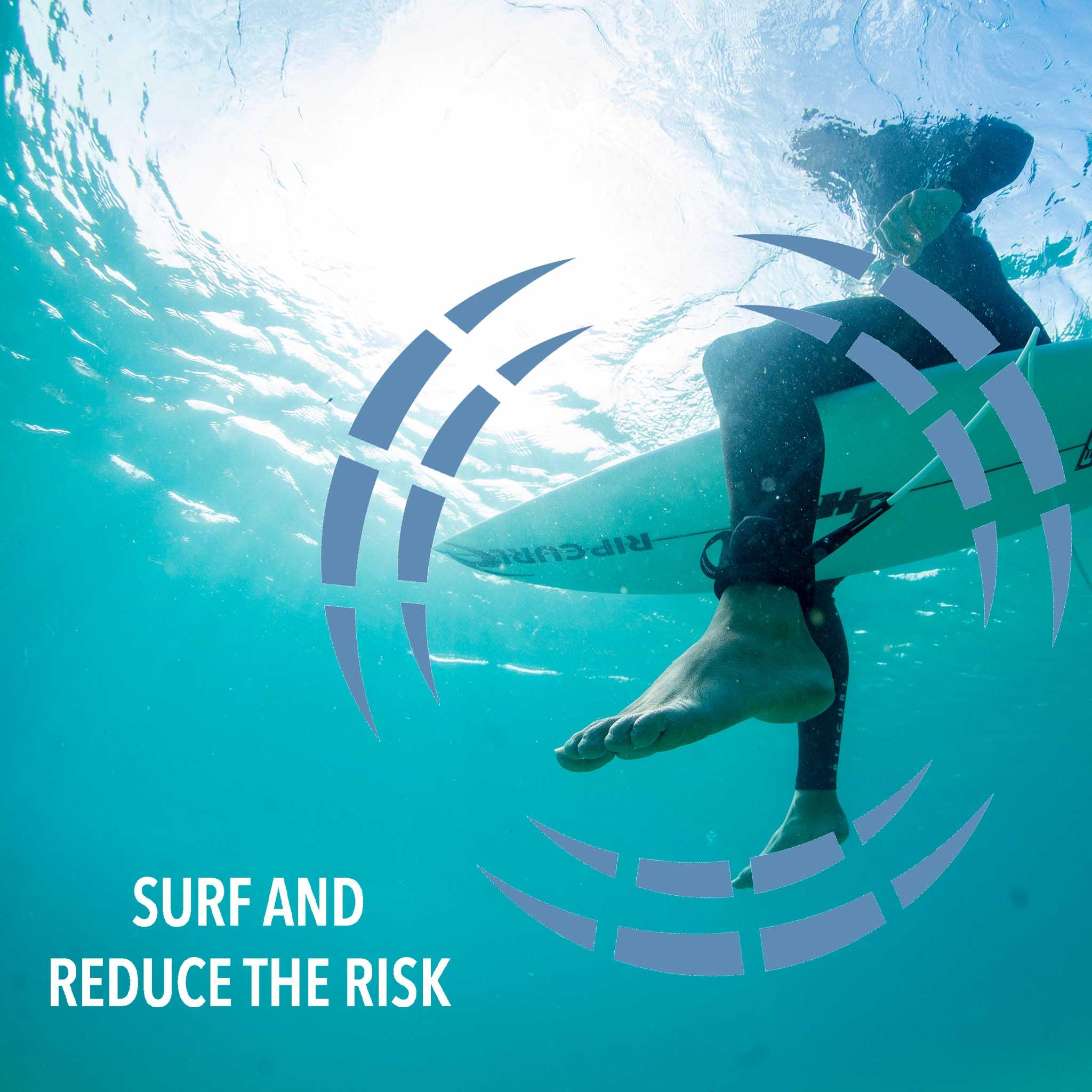 FCS x SHARKBANZ submerged during water test showing waterproof confidence benefit