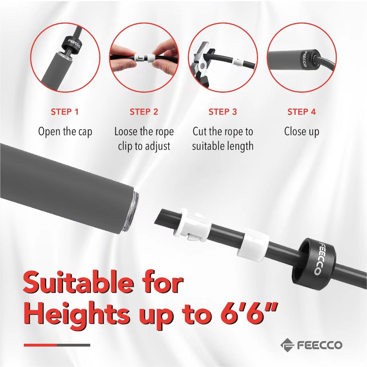 FEECCO FITNESS close-up of internal ball bearing for smooth rotation and speed