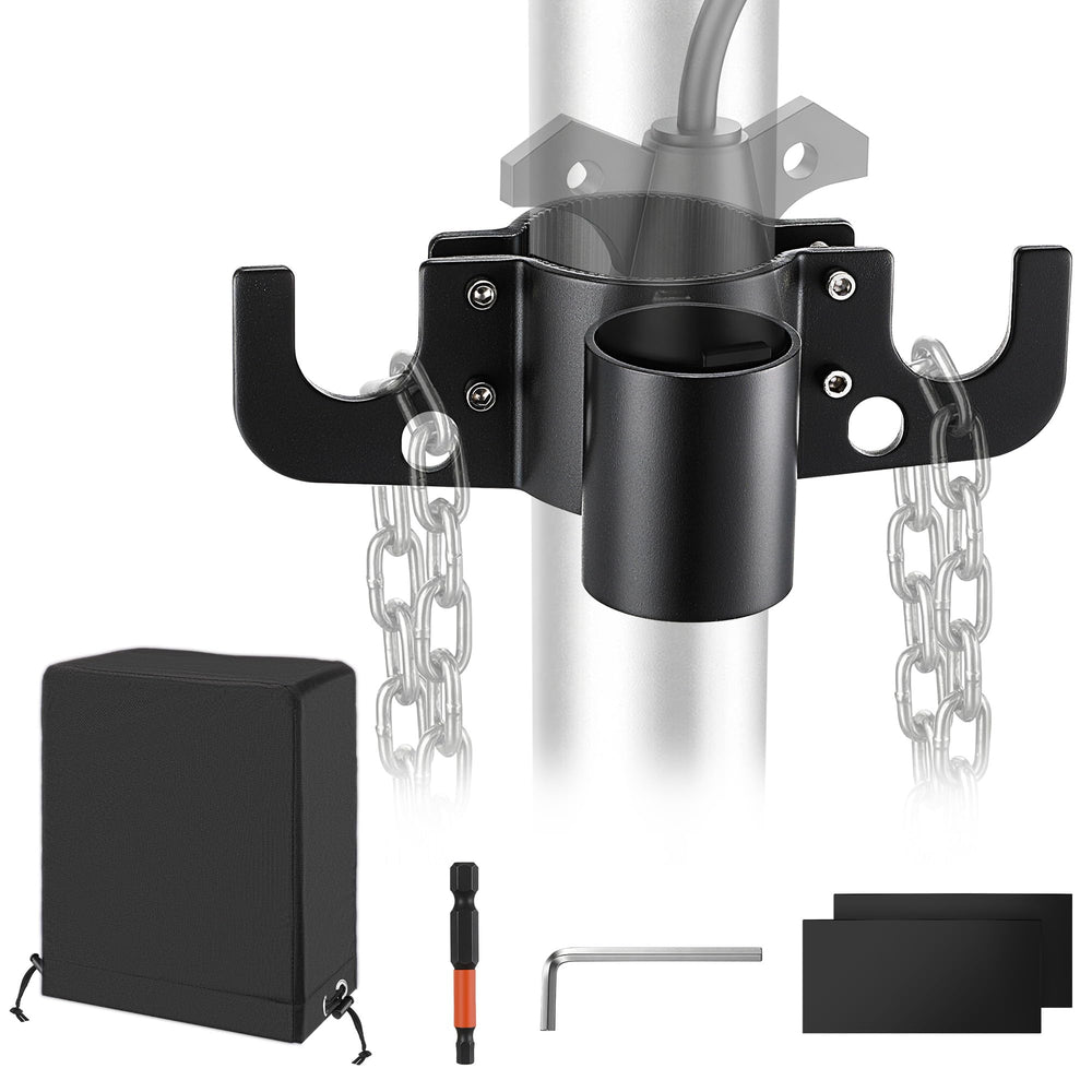 Feekoon front view of chain organizer and jack cover showing complete kit benefit