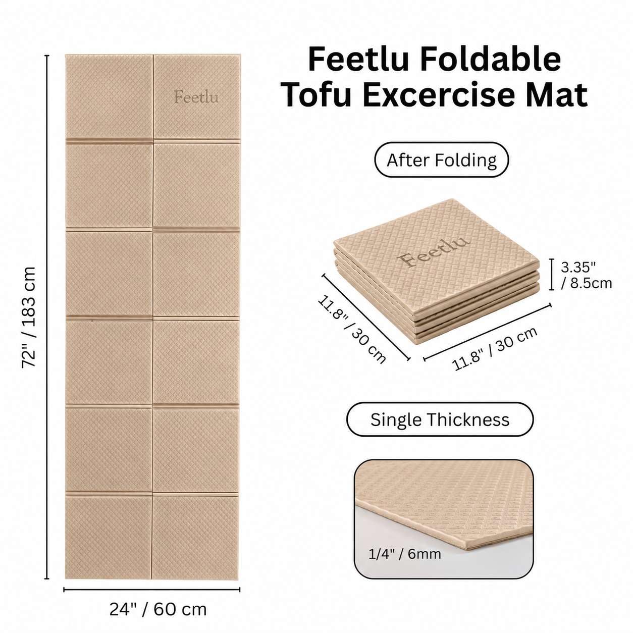 Feetlu accordion folded profile compact for travel and easy storage benefit