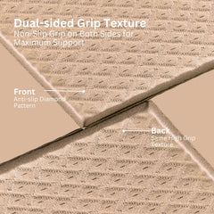 Feetlu close-up of double-textured surface showing grip and slip resistance benefit