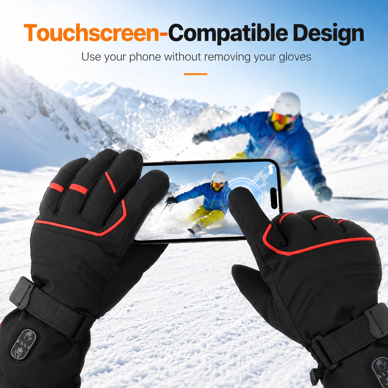 FEETMOR gloves displayed in outdoor setting showing suitability for cold activities