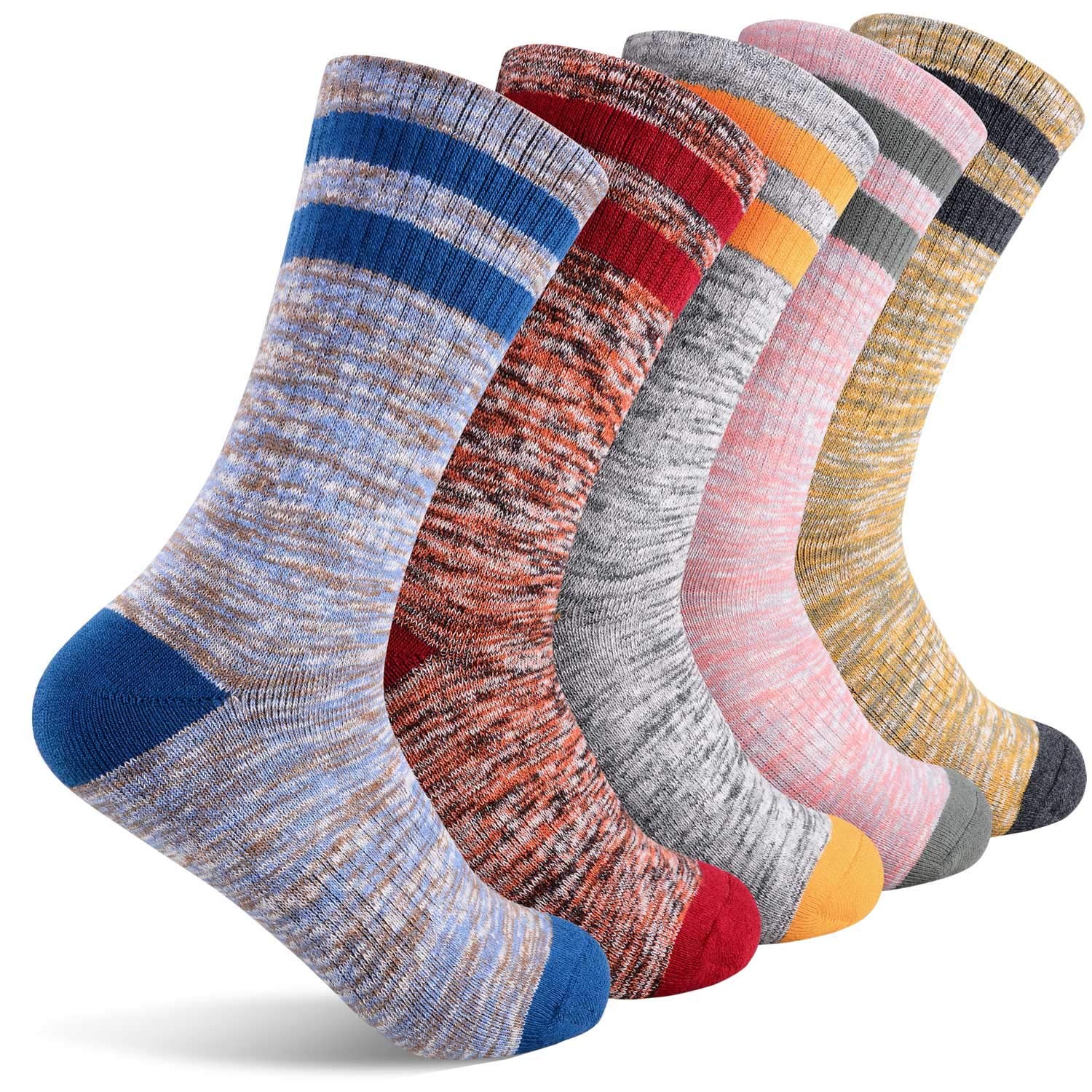 FEIDEER front packaging showing five-color sock set and benefits