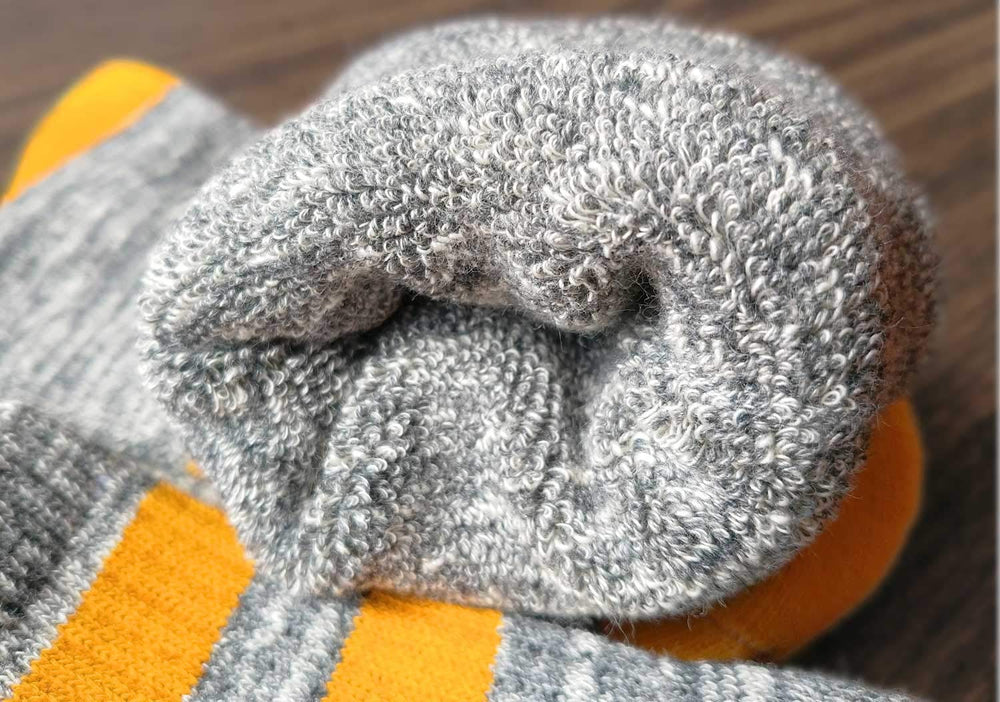 FEIDEER socks styled on outdoor path conveying cushioned support
