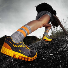 FEIDEER close-up of knit texture highlighting breathable mesh zones