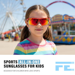 FEISEDY polarized lens close-up showing anti-glare coating and clarity benefit