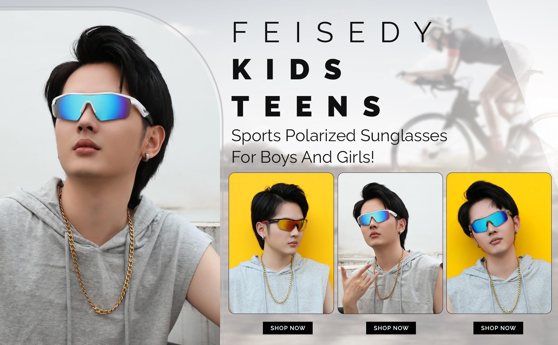 FEISEDY worn at beach, stylish shield during sun and sports