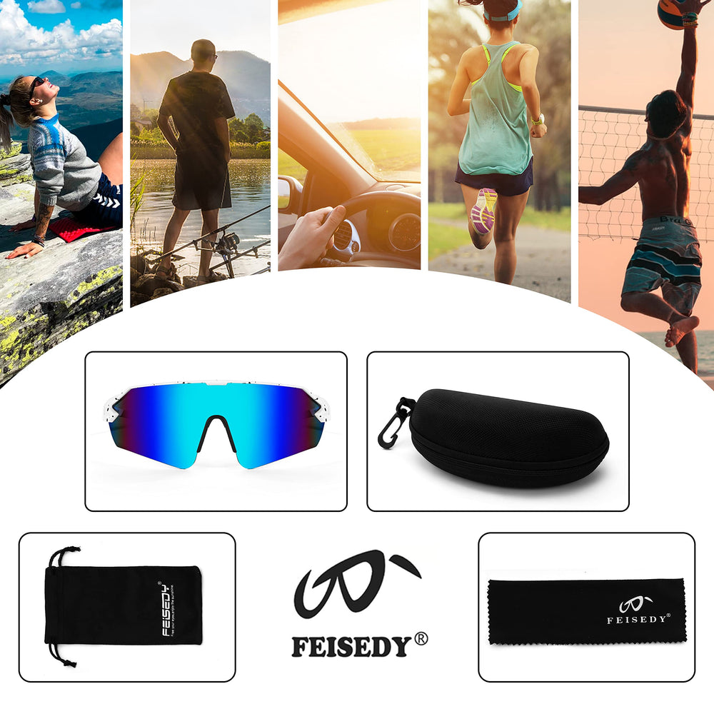 FEISEDY soft rubber nose pads and bridge detail providing slip-free cushioning