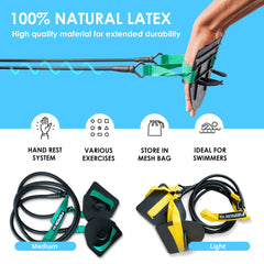 FEROK PRO medium green stretch cord showing texture and resistance