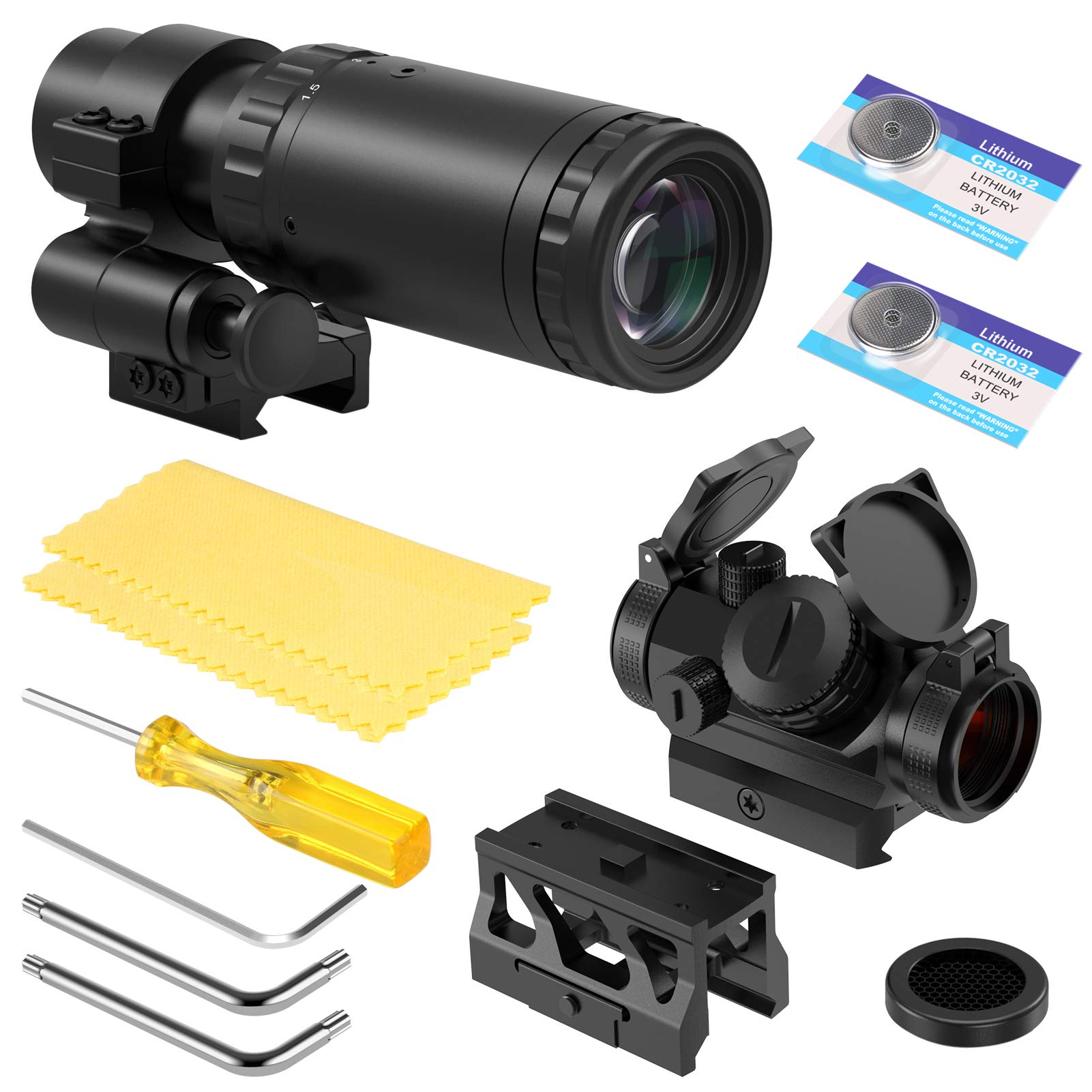 Feyachi V30+M37 mounted in a range setting illustrating rapid use and versatility