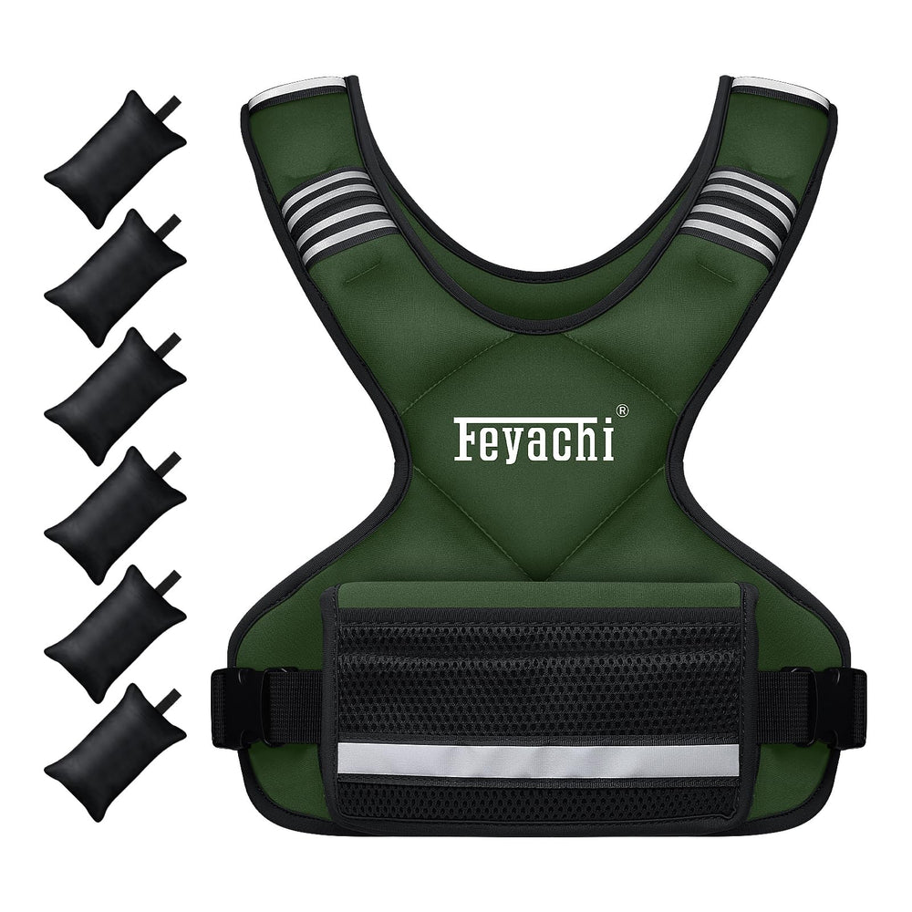 Feyachi front view of vest showing secure fit and pocket for convenience