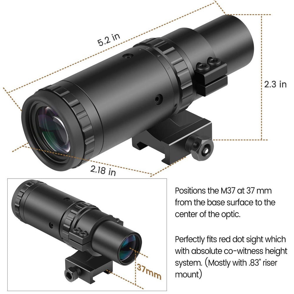 Feyachi M37 multicoated lens detail improving light transmission and clearer image