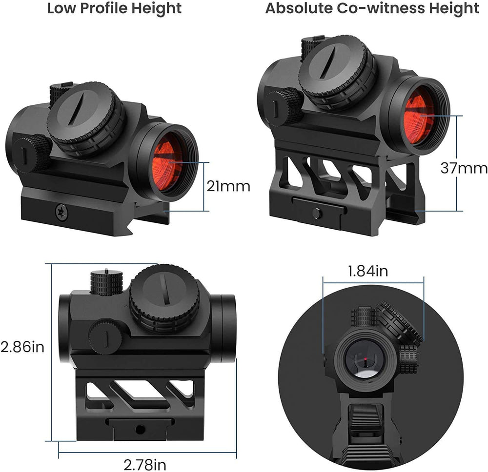Feyachi M37 magnifier flipped to side for quick transition and unobstructed red-dot
