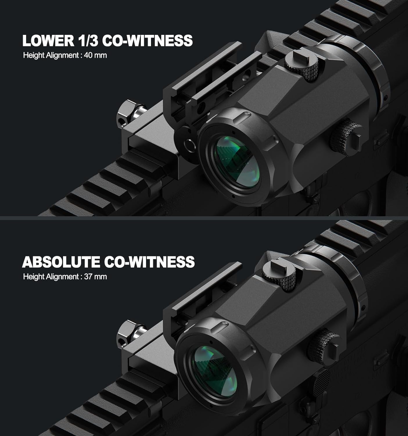 Feyachi 3x magnifier flipped to side demonstrating instant transition advantage