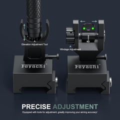 Feyachi S27 close-up of flip mechanism highlighting robust detent and rapid deployment