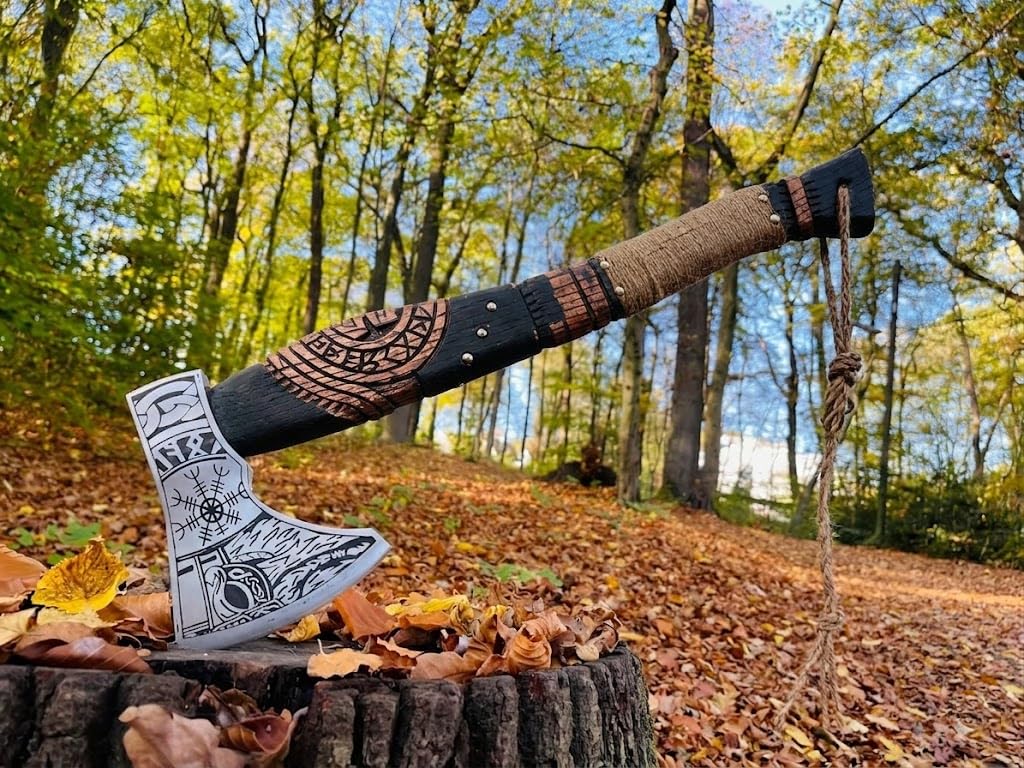 FH TRADERS ash wood handle with leather wrap offering secure grip
