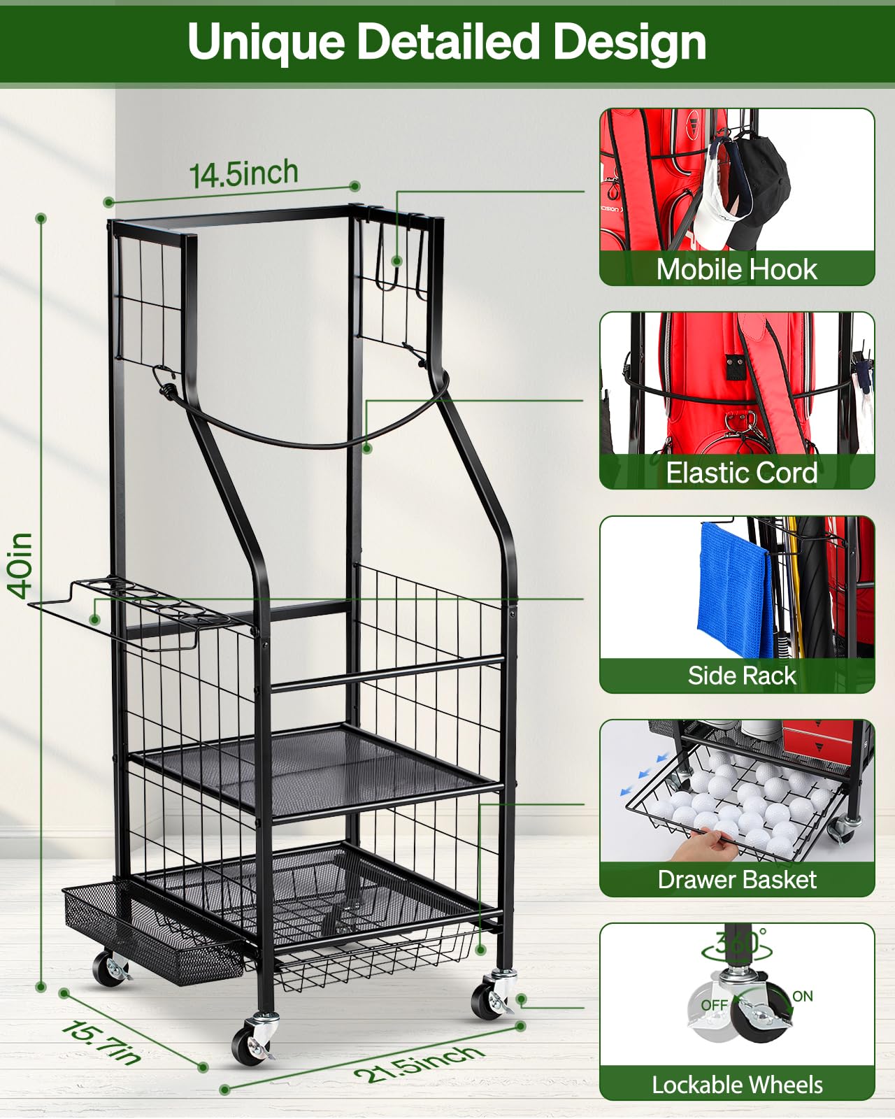 FHXZH shoe shelf close-up holding golf shoes for tidy organization