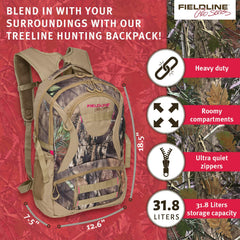 Fieldline Treeline open compartments showing organizer and large main cavity for gear