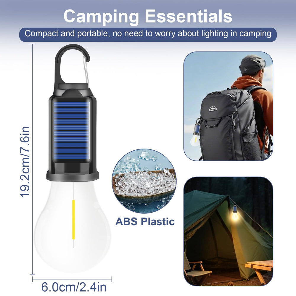 Fieldspark bulb held in hand to show compact size and portability
