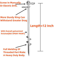 Fierywater close-up of threaded shaft showing corrosion-resistant galvanized finish