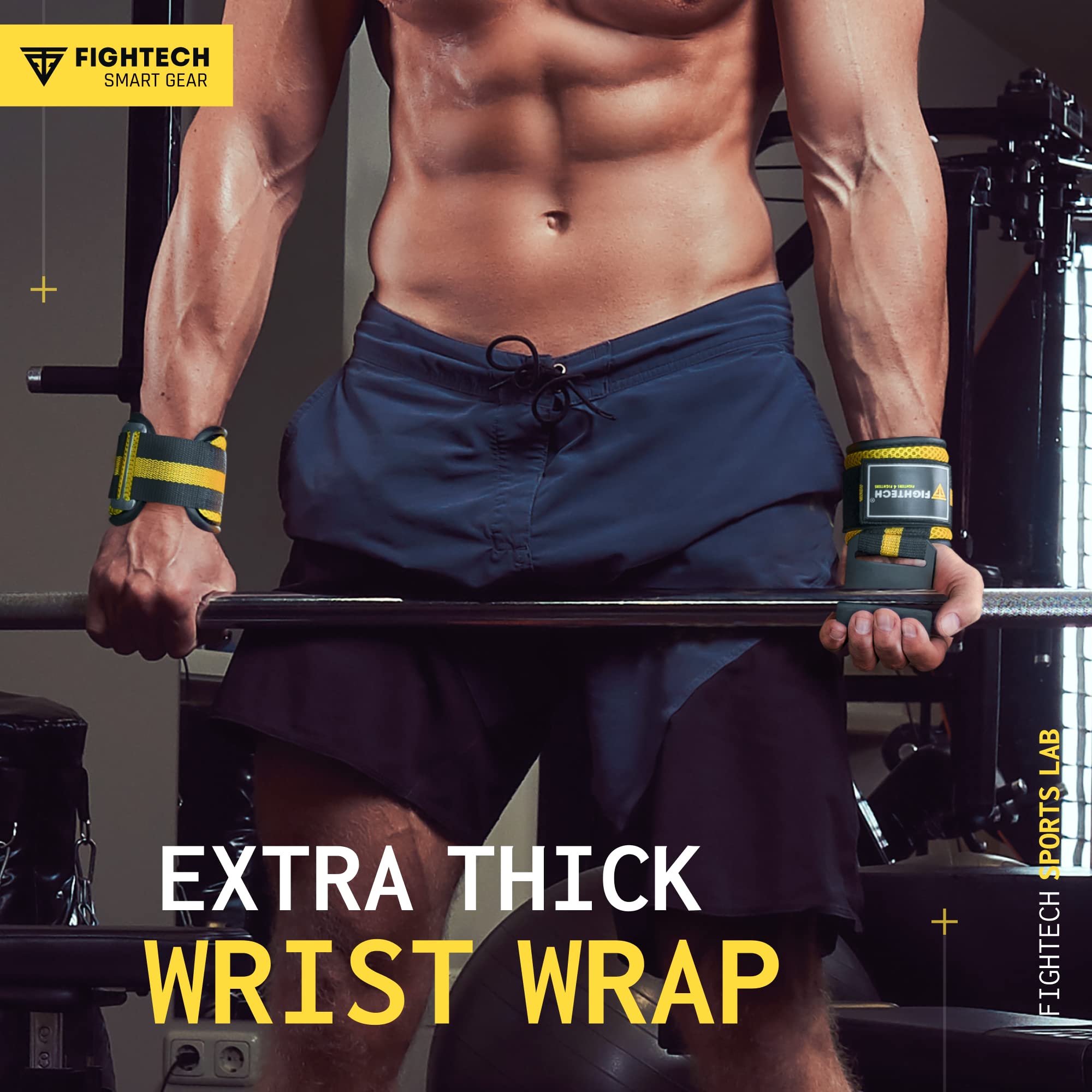 FIGHTECH wrist scale comparison illustrating adjustable fit and proportion