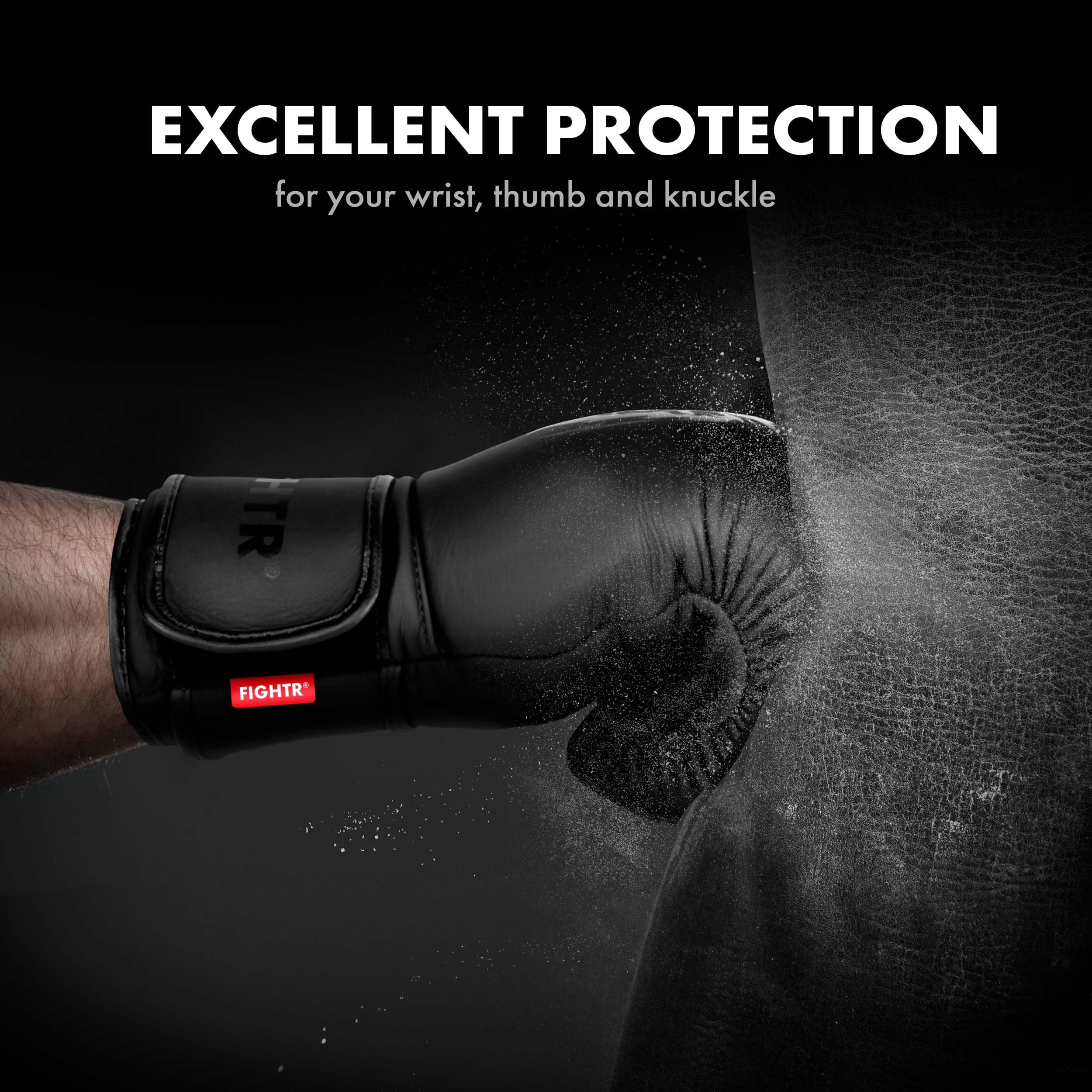 FIGHTR gloves in use during sparring showing secure fit and hand protection benefit