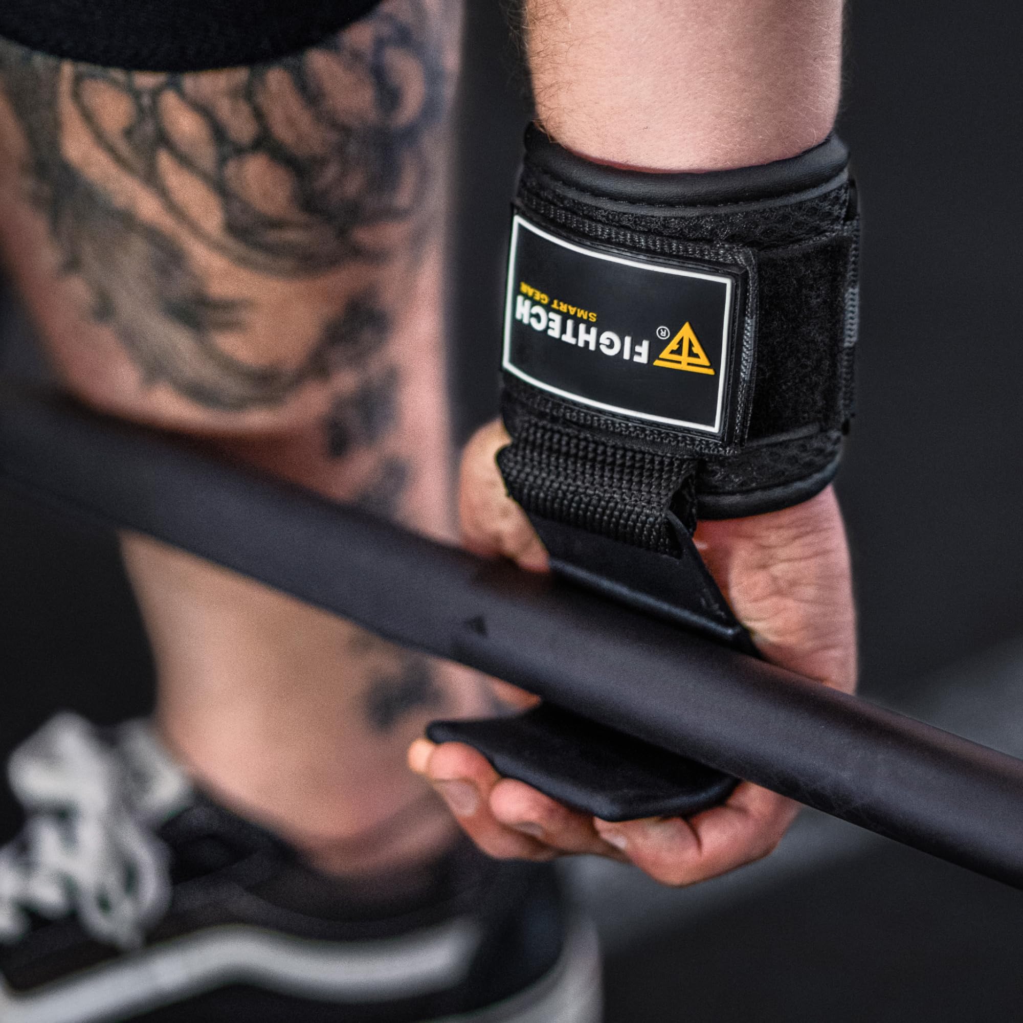 FightTech brand label and reinforced stitching showing long-lasting durability