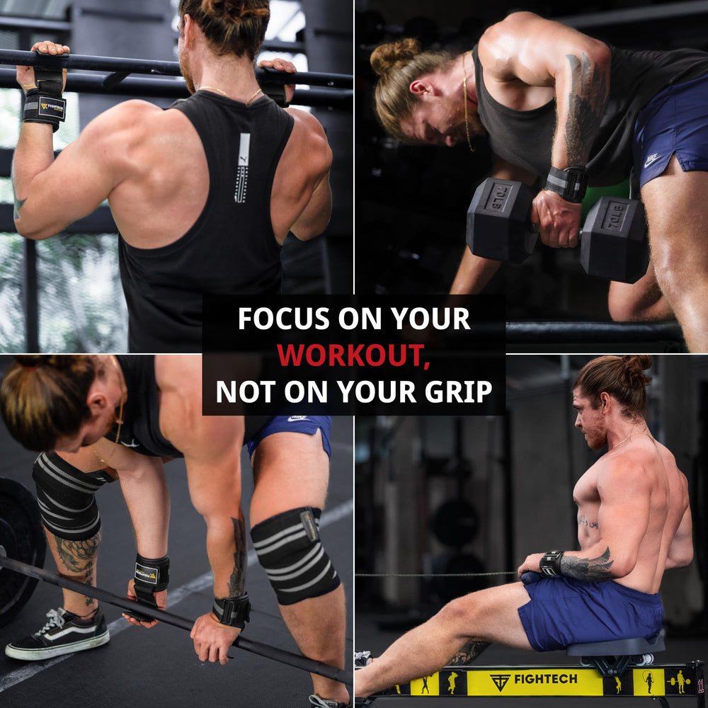 FightTech pair placed on wooden platform showing balanced grip support