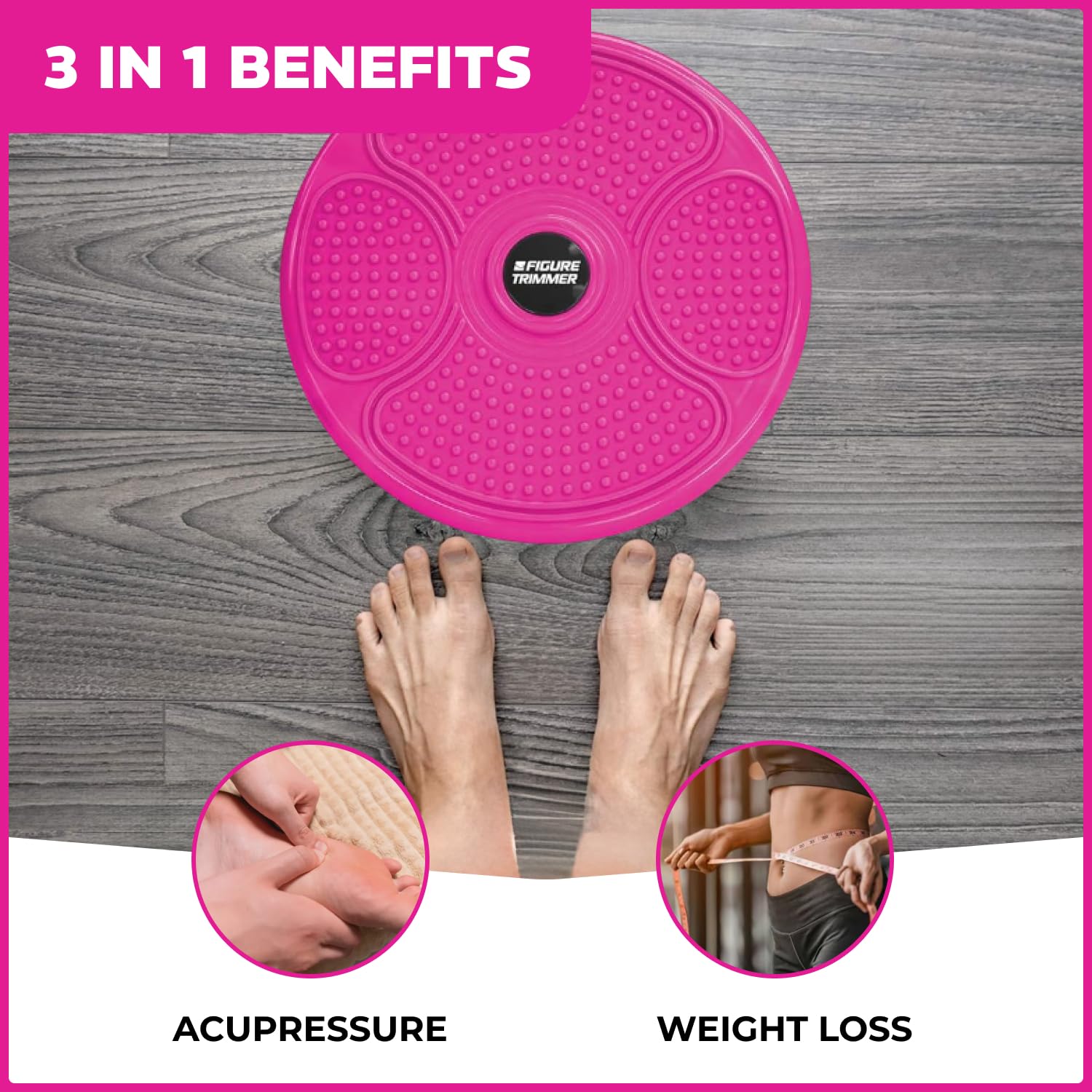 Figure Trimmer beside ruler illustrating 14-inch diameter scale