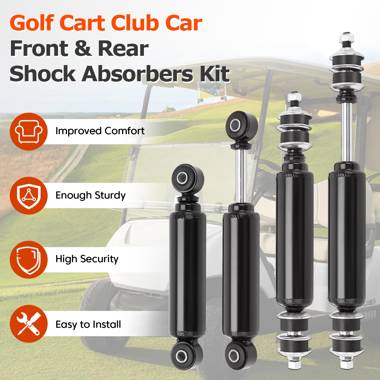 FILTERUP rear shock assembly front view illustrating durable construction and control