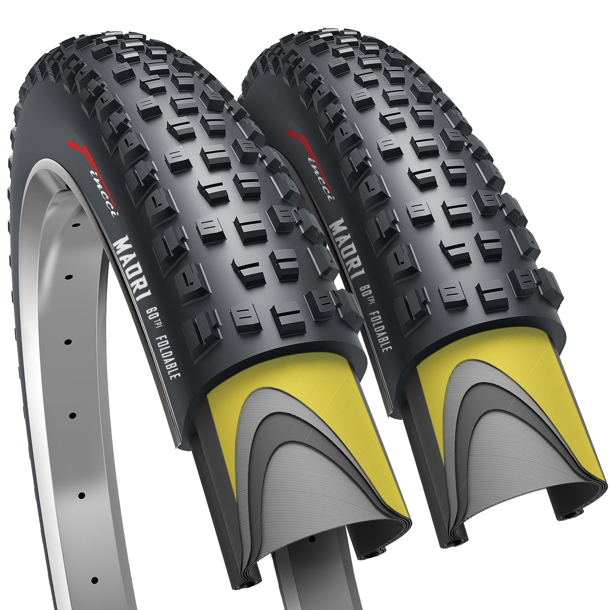 Fincci front tyre profile showing fast-rolling tread and reliable grip
