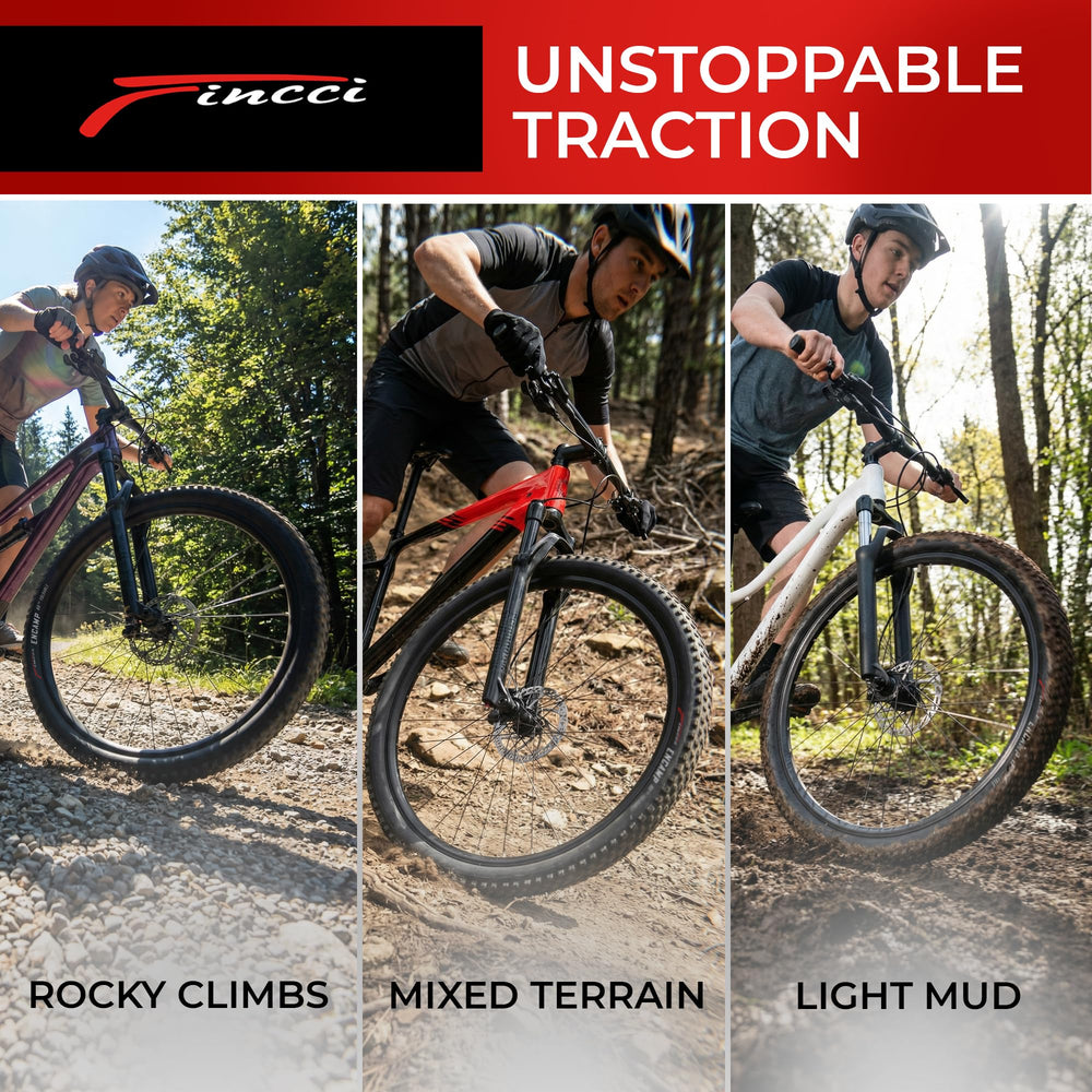 Fincci retail packaging with two tires and included product information