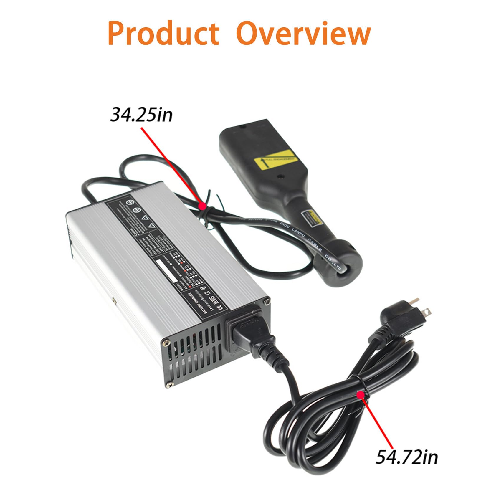 Findmall DC wires with brown positive and blue negative labels, simplifying correct hookup