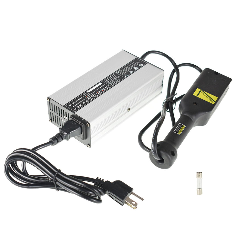 Findmall charger front view showing controls and Powerwise D plug for reliable replacement
