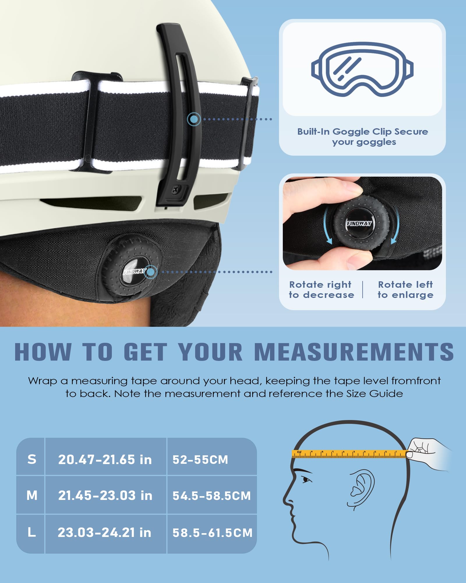 Findway helmet ear pad removal demonstrating washable comfort benefit