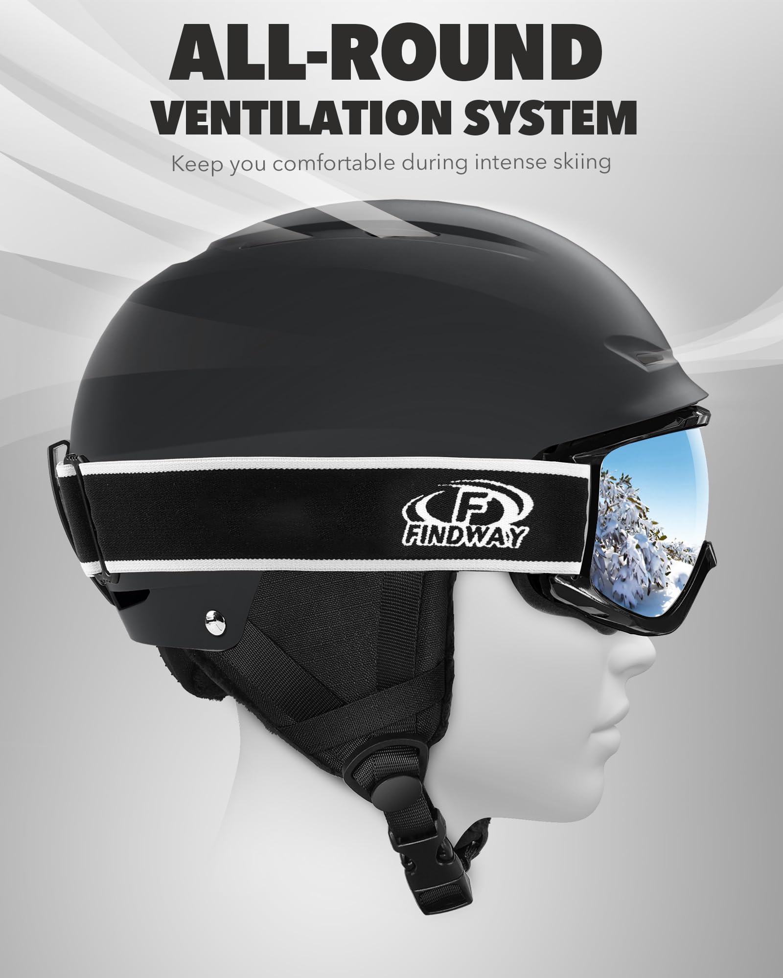 findway helmet interior padding detail showing removable liners and comfort benefit custom fit