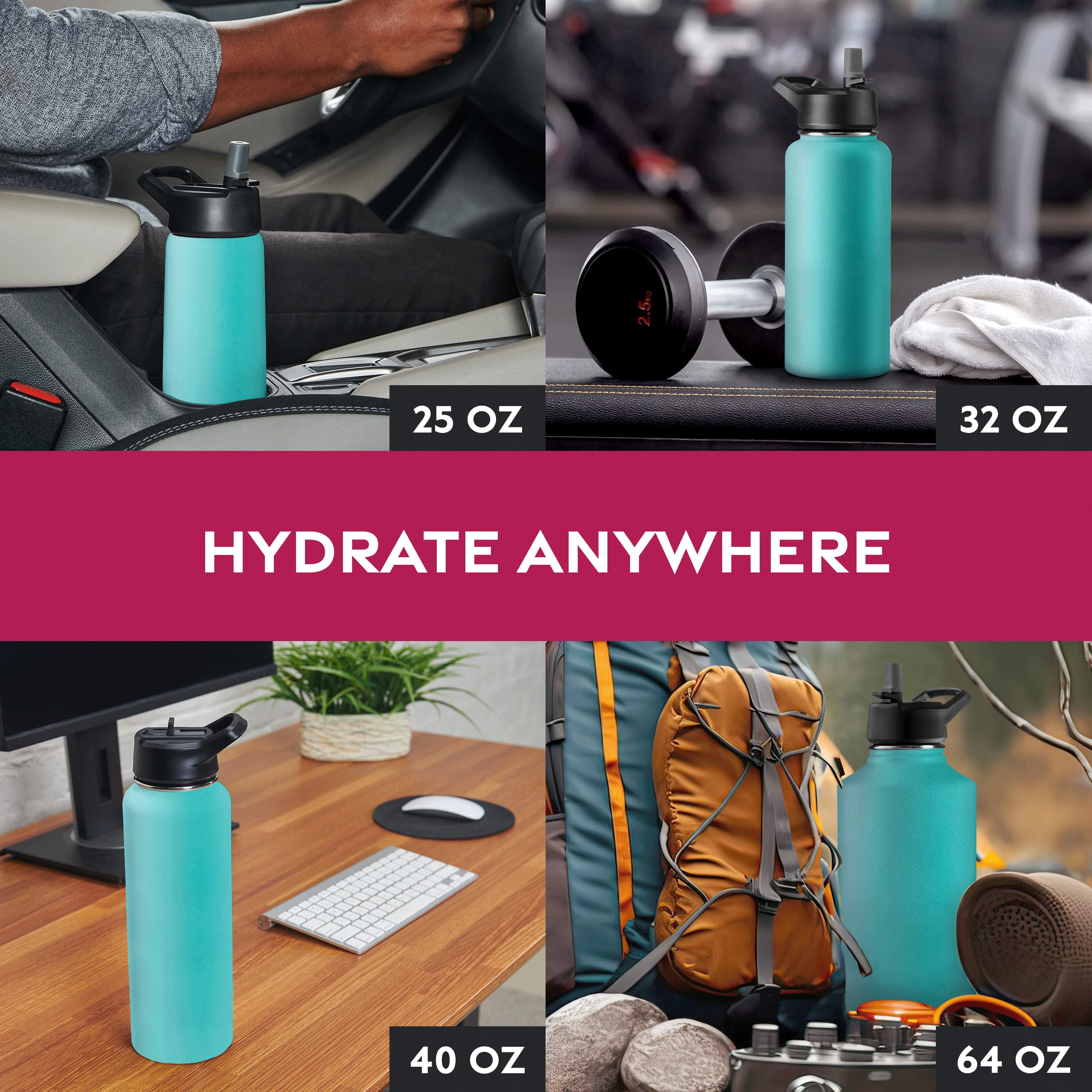 FineDine bottle inside a backpack showing durable, travel-ready design