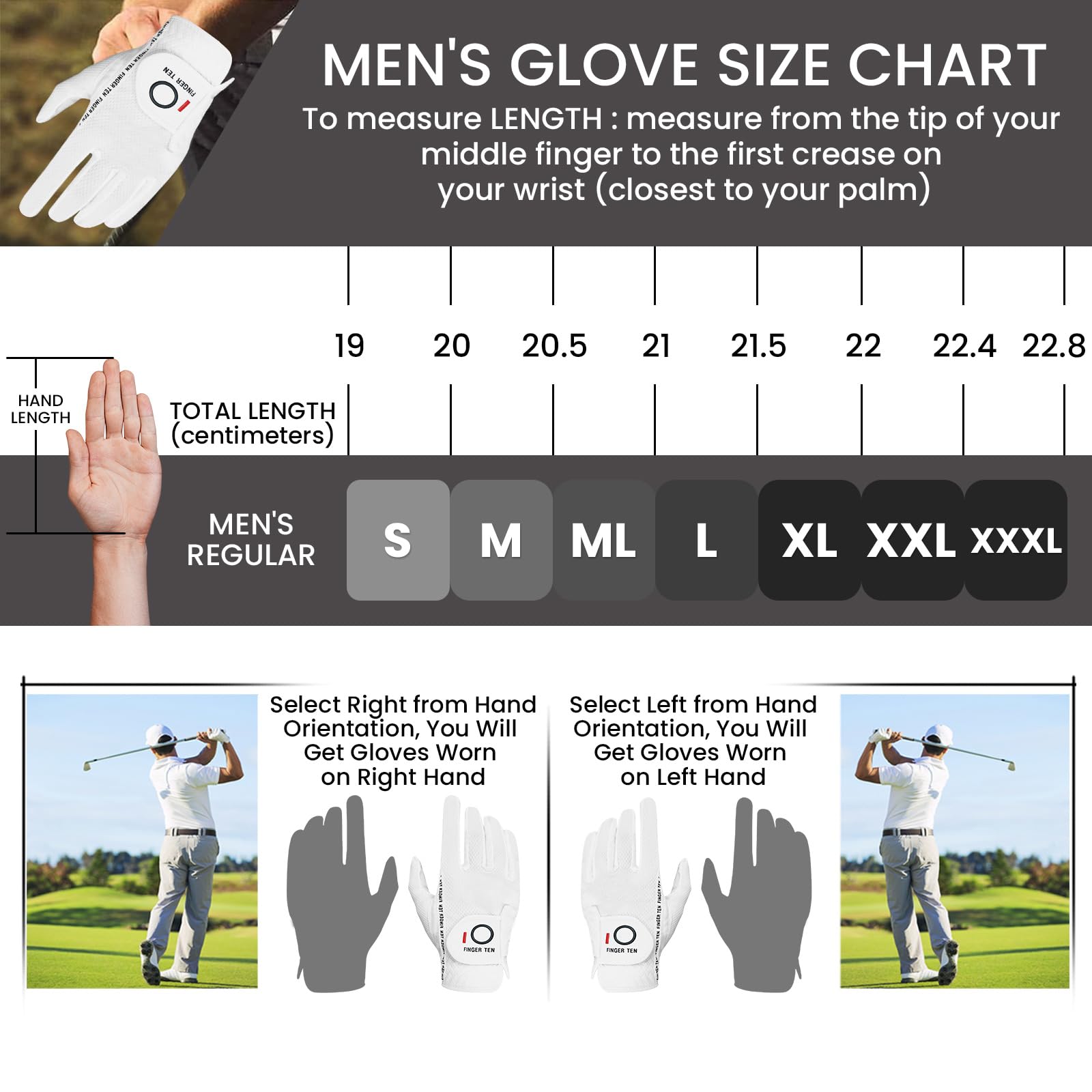 FINGER TEN gift packaging boxed pair ideal for gifting golfers