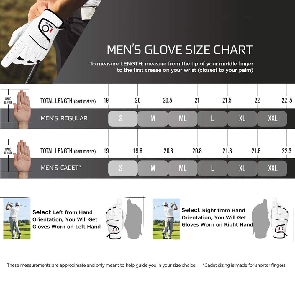 FINGER TEN glove beside measuring tape for accurate size selection