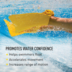 FINIS Fishtail 2 open heel detail demonstrating flexible fit and comfort