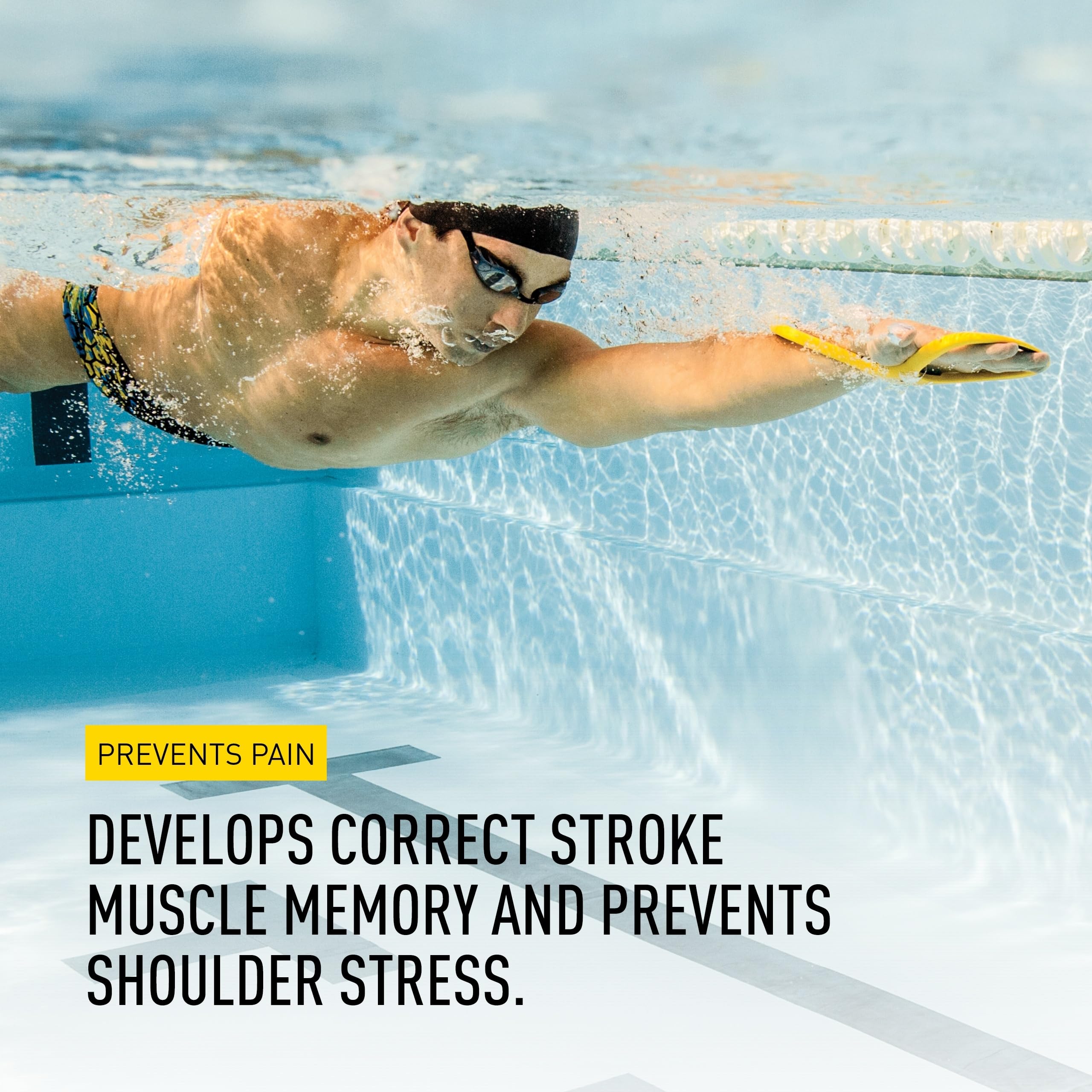 FINIS product label and materials view demonstrating durable construction benefit