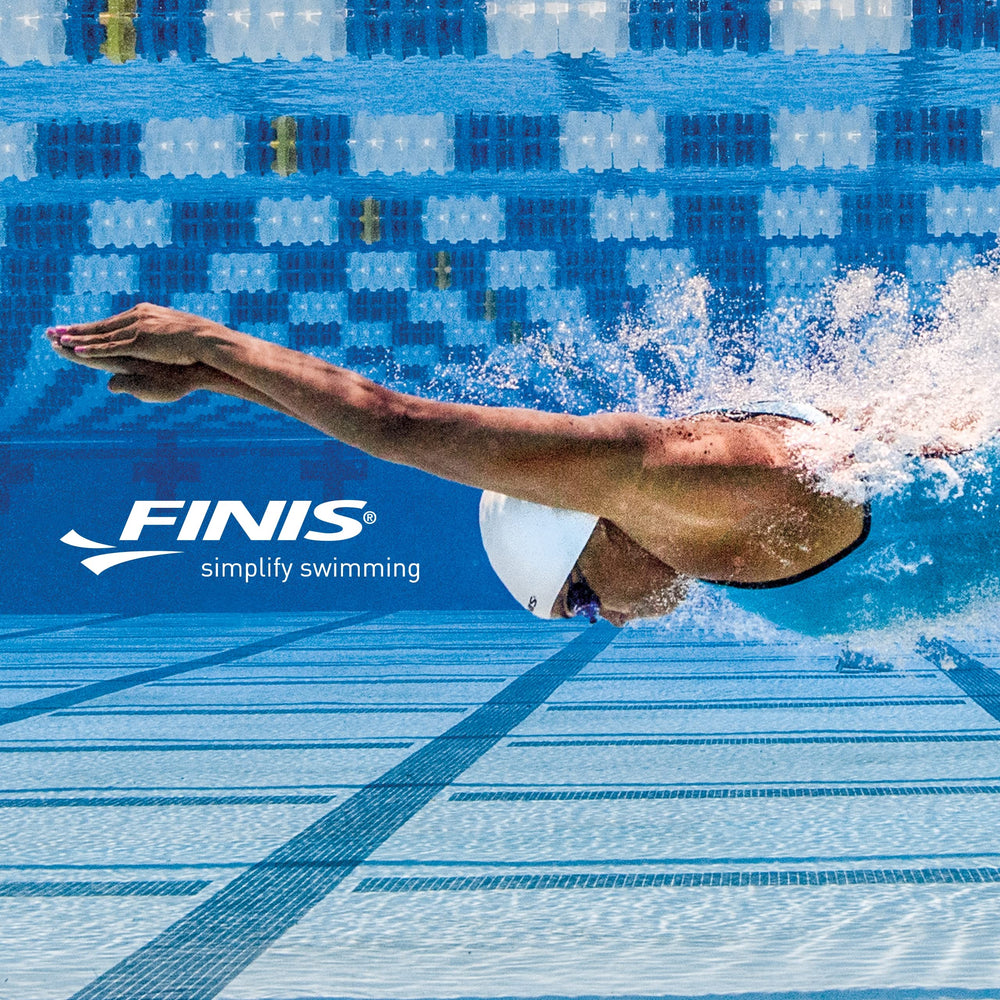 FINIS Forearm Fulcrum coach demonstrating correct placement in pool setting