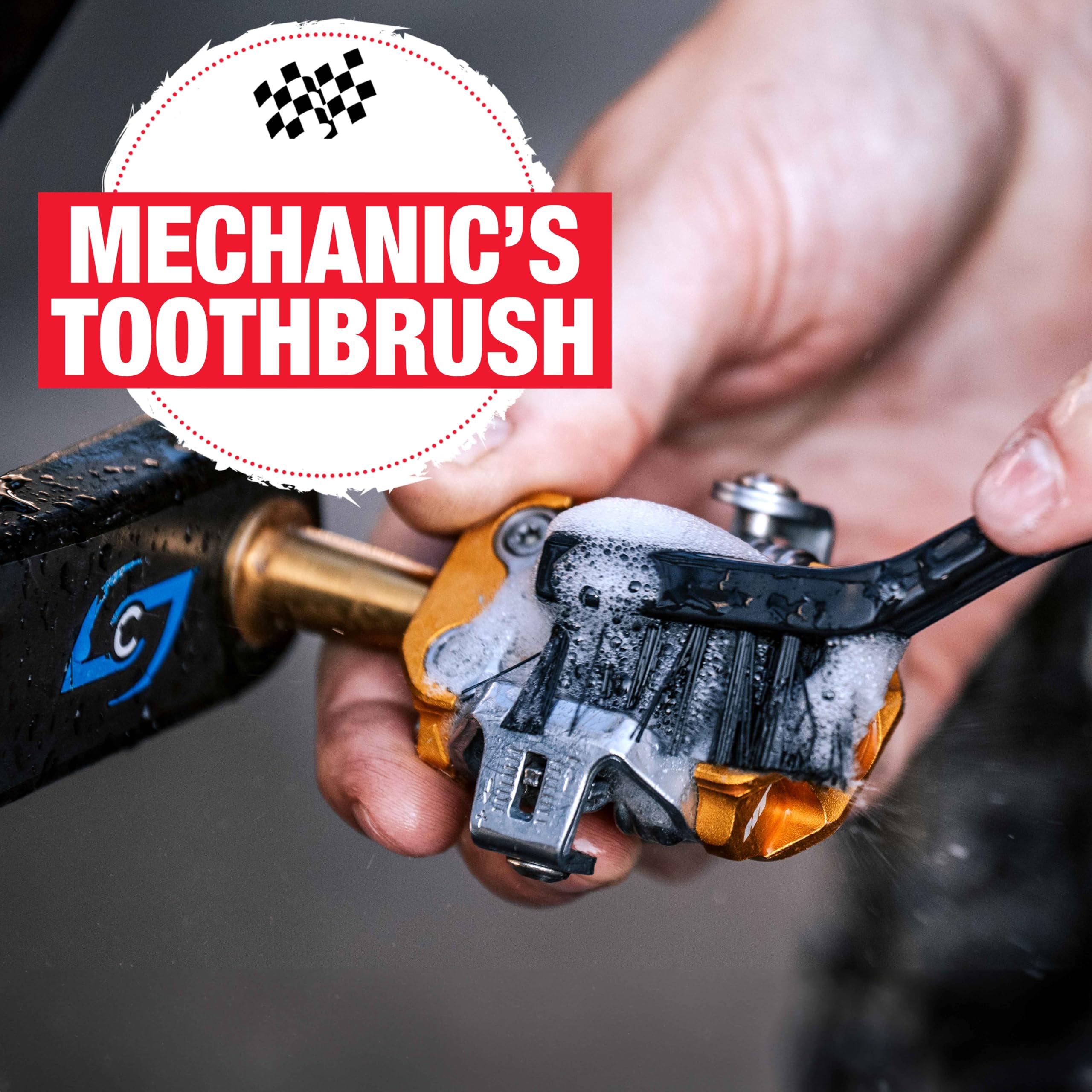 Finish Line brush set next to hand tools showing compact scale and readiness