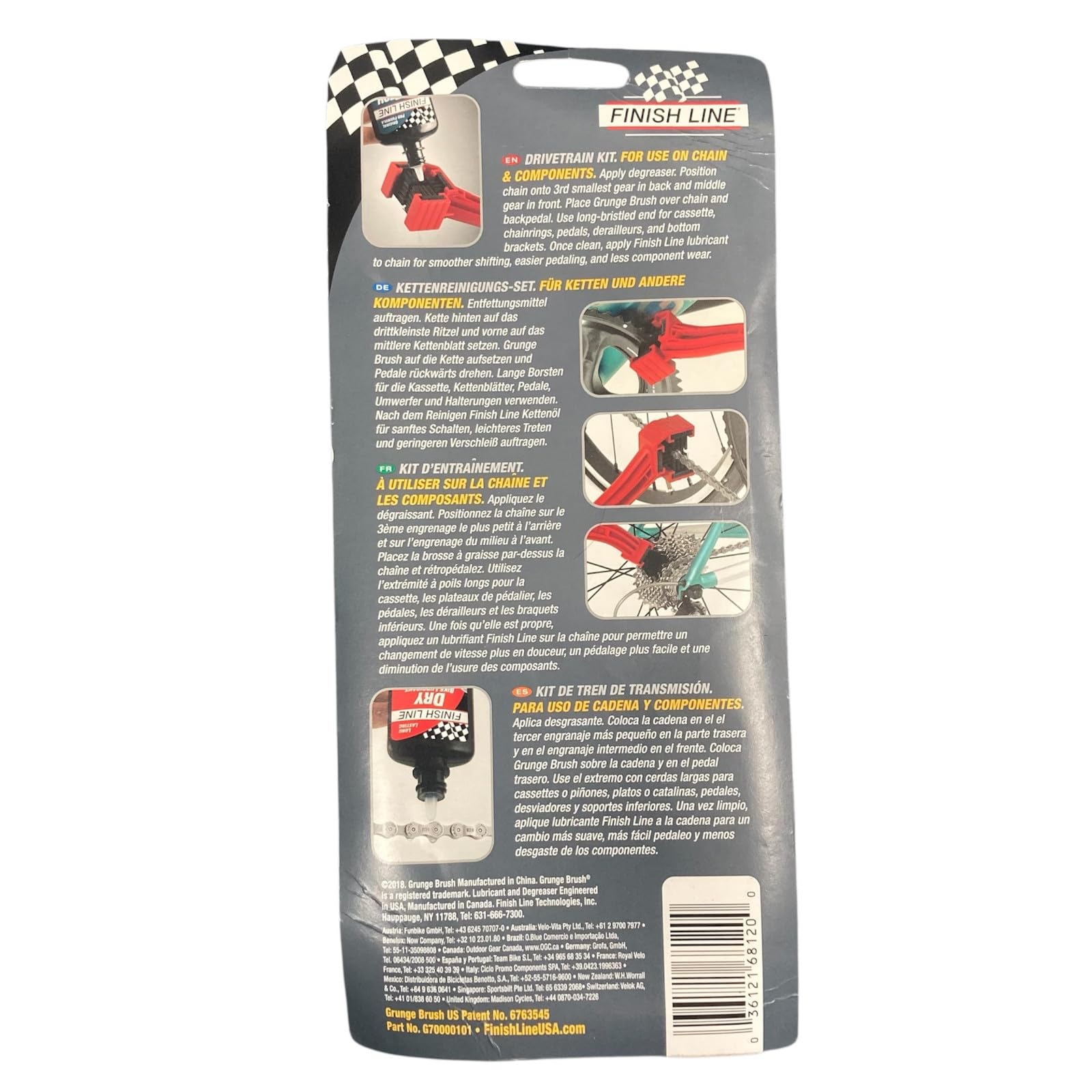Finish Line Grunge Brush close-up highlighting bristle design for deep cleaning