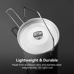 Fire-Maple detachable handle removed for smaller storage and safer transport