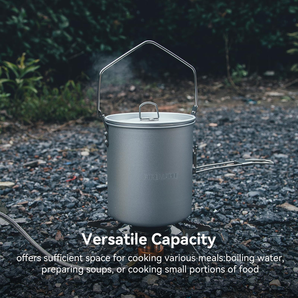Fire-Maple pot heating on a backpacking stove for quick boil efficiency