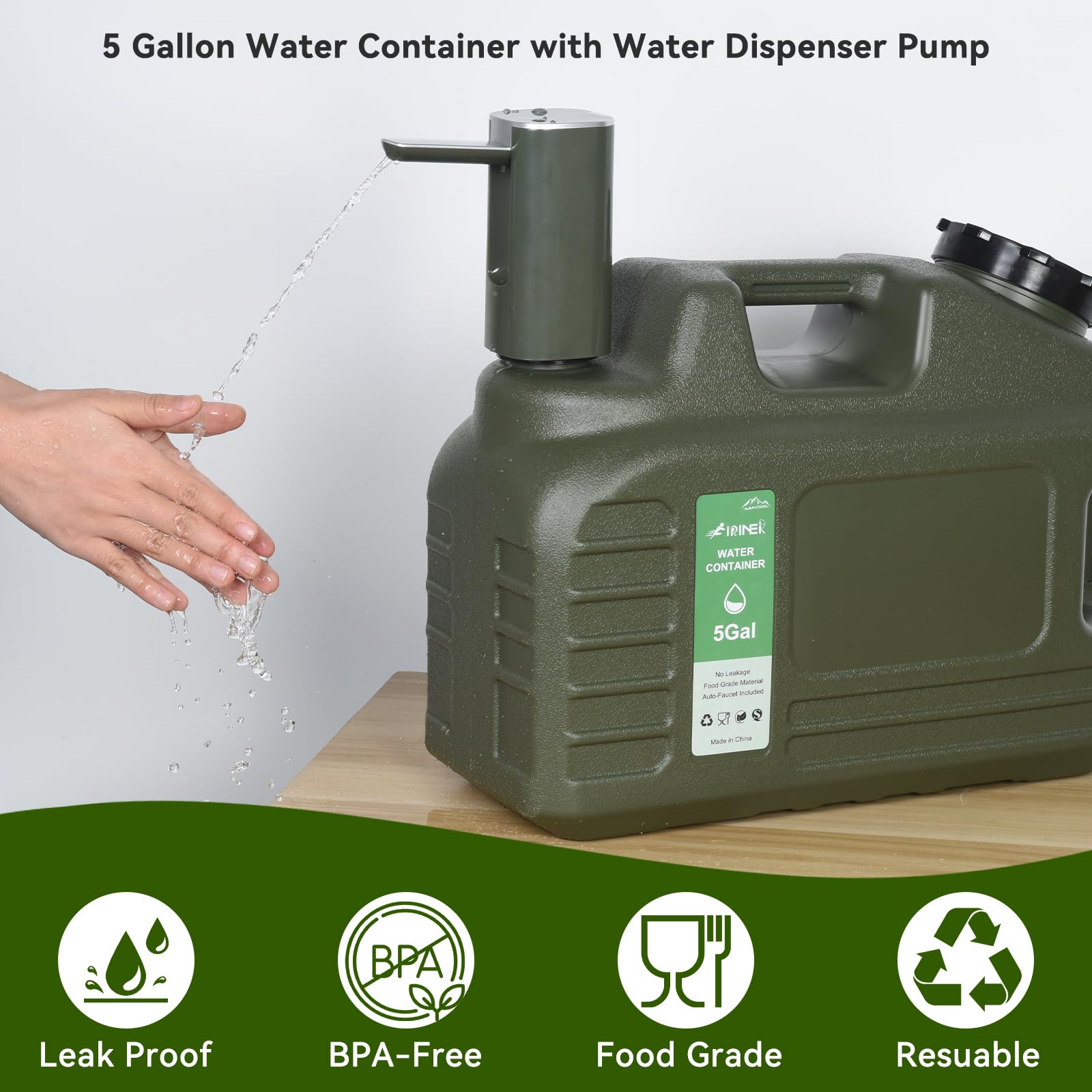 FIRINER wide 3.5-inch inlet top view for fast refills and easier cleaning benefit