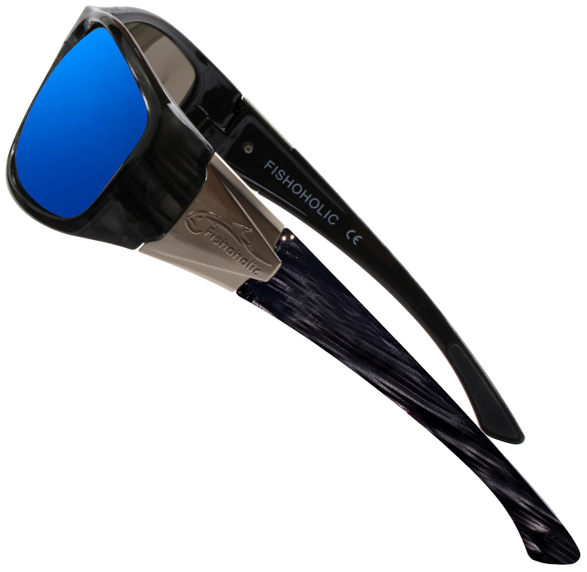 Fishoholic front view black streak frame shows sleek style and comfort