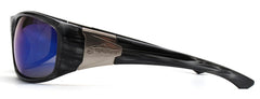 Fishoholic rubber nose and temple accents provide secure all-day fit
